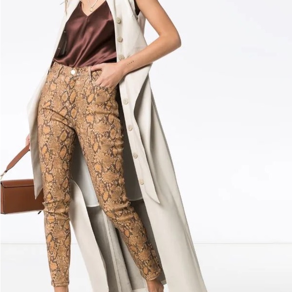 Frame Le High Skinny Crop - Snake Effect Jeans